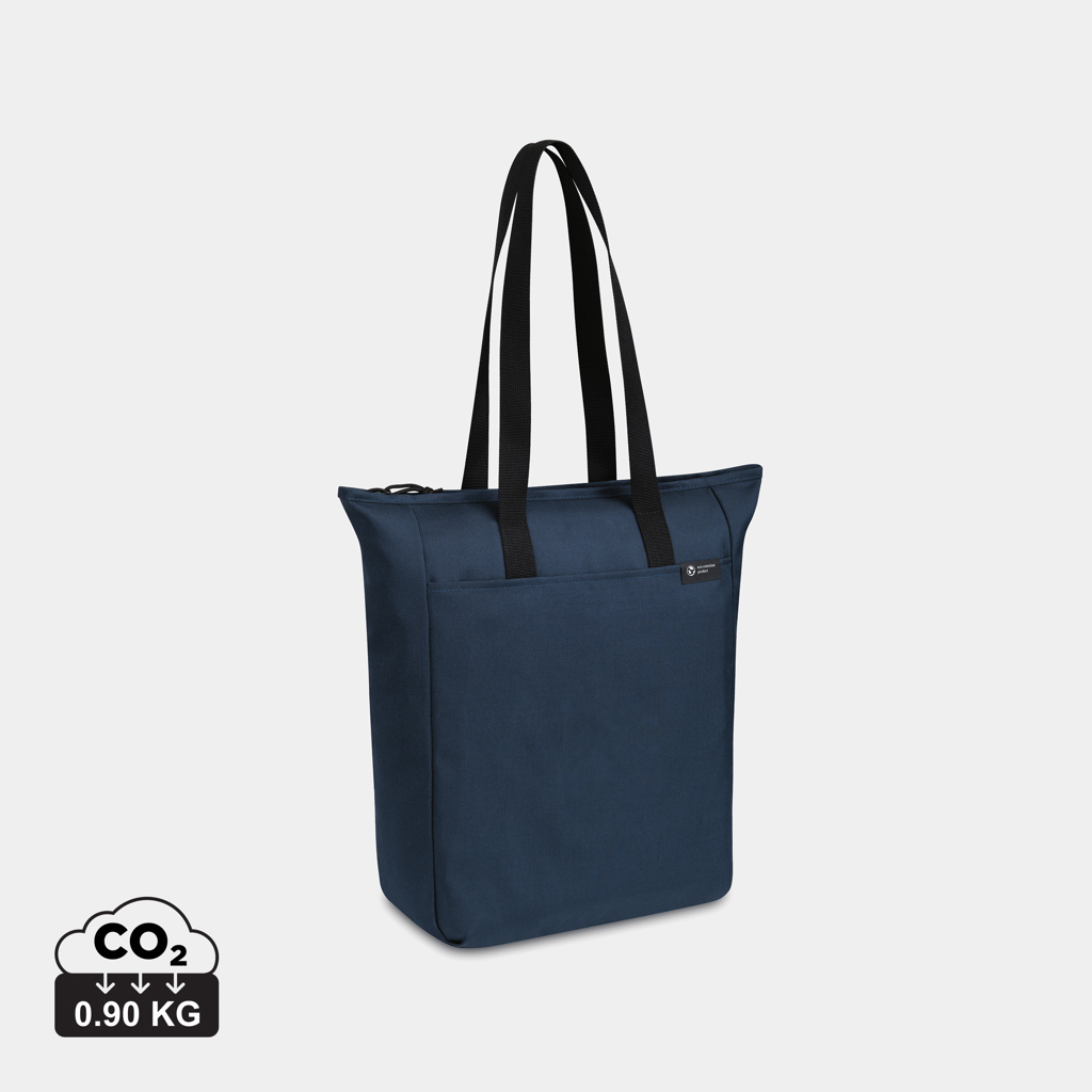 Sac fourre-tout zippé personnalisable en rPET AWARE™ Renew Bleu marine